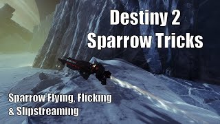 How to do Sparrow Tricks in Destiny 2 Sparrow Flying Flicking and Slipstreaming [upl. by Ynnek235]