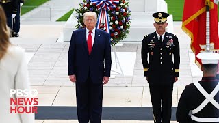 WATCH Trump visits Arlington National Cemetery for Veterans Day observance [upl. by Fabiolas654]