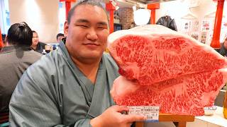 The Worlds Strongest and Heaviest Sumo Wrestlers EAT Japanese BBQ [upl. by Seilenna]