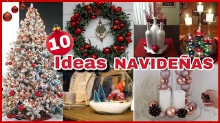 DIY  10 ADORNOS NAVIDEÑOS CASEROS  DECORACION NAVIDEÑA HECHA A MANO  NatyGloss [upl. by Tratner]