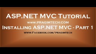 Installing aspnet mvc  Part 1 [upl. by Ciccia]