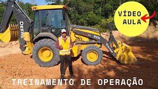 ENSINANDO COMO OPERAR RETROESCAVADEIRA JONH DEERE  CURSO ONLINE EAD [upl. by Ahsiele]