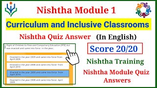 Nishtha Module 1 Quiz Answers  Module 1 Answer Key  Module 1 Nishtha [upl. by Alekin]