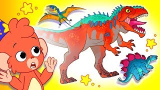 Learn Dinosaurs for Kids  Dinosaur Cartoon videos  TRex Giganotosaurus  Club Baboo [upl. by Tipton]