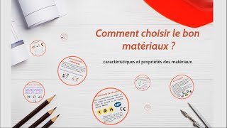 Comment choisir le bon matériau [upl. by Niwrud]