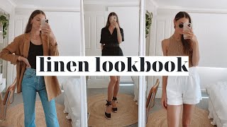 Easy Linen Outfit Ideas  LINEN LOOKBOOK [upl. by Lemmueu]