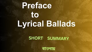 Preface to lyrical ballads by william Shakespeare Bengali lecture  bangla  criticism [upl. by Juliana]