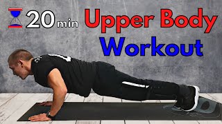 20 Min UPPER BODY Home Workout Own Bodyweight  No Equipment [upl. by Hunt]