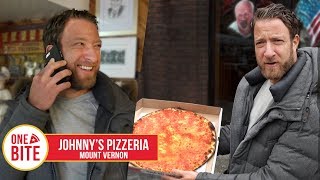 Barstool Pizza Review  Johnnys Pizzeria Mount Vernon NY [upl. by Gnilrad739]