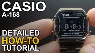 Casio A168  Detailed HowTo Tutorial on module 3298 [upl. by Lareneg]