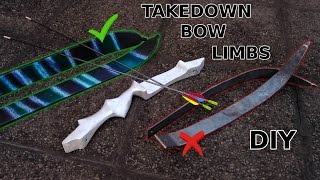 DIY Takedown Bow Limbs Steel And Skis [upl. by Nosyk]