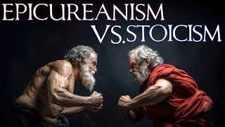 Epicureanism Vs Stoicism  Overview and Explanation [upl. by Ruhtracm]