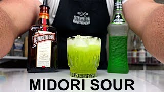 Midori Sour Cocktail Recipe  NEW VIDEO SETUP [upl. by Rabaj]