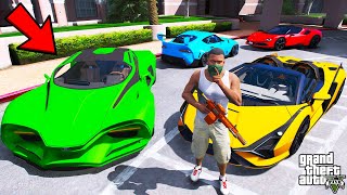 Franklin Stealing Billionaires Secret Sports Cars In GTA 5  SHINCHAN and CHOP [upl. by Kelcie]