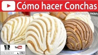 CÓMO HACER CONCHAS  VickyRecetaFacil [upl. by Portie]