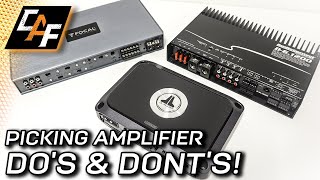 Picking a Car Audio Amplifier  DOs amp DONTs [upl. by Ledda]