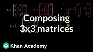 Composing 3x3 matrices  Matrices  Precalculus  Khan Academy [upl. by Nicoli802]