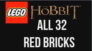 ALL 32 Red Bricks Guide  LEGO The Hobbit [upl. by Noirad998]