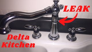 Delta Kitchen Faucet Swivel Point Leak Repair [upl. by Corwin495]