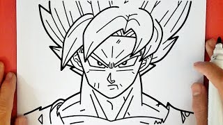 COMMENT DESSINER GOKU SSJ BLUE [upl. by Anilac]