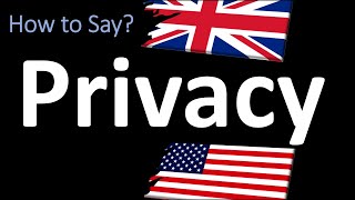 How to Pronounce Privacy  UK British Vs USA American English Pronunciation [upl. by Damara797]