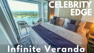 Celebrity Edge Infinite Veranda Stateroom Tour Cabin 7143 [upl. by Leahcimnaes]