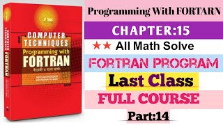 13Fortran programmingHonours 2nd yearCHAPTER15All Math SolveLast ClassFull Course [upl. by Etat]