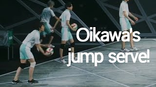 Engeki Haikyuu Oikawas jump serve in slow motion feat Asuma Kousuke [upl. by Stesha]