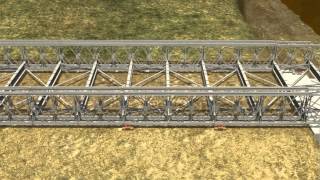 Acrow bridge build animation [upl. by Yrrad]