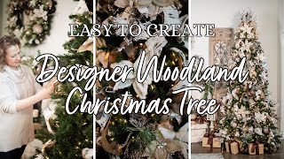 How to Decorate a Neutral Woodland Themed Christmas Tree [upl. by Clim]