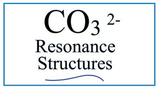 Resonance Structures for CO3 2 Carbonate ion [upl. by Dnob]