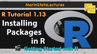 How to Install Packages in R  R Tutorial 113  MarinStatsLectures [upl. by Lunette]