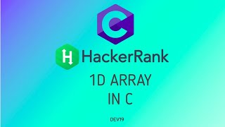 11  1D Array In C  Hackerrank C Solutions [upl. by Cece]