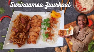 Recept Surinaamse Zuurkool  In de keuken van Sirmean [upl. by Aisac156]