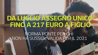 Assegno unico figli al via da luglio come funziona [upl. by Sean]