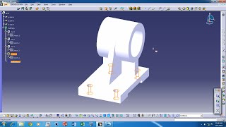 CATIA V5  Basic Part design tutorial with audio [upl. by Lorsung]