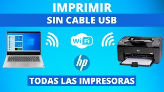 Configurar IMPRESORA HP inalámbrica  SIN CABLE USB  LaserJet [upl. by Arola]