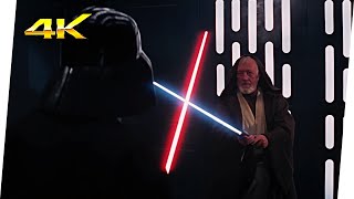 ObiWan vs Darth Vader  Star Wars  Una Nueva Esperanza 1977 Movie Clip 4K Ultra HD  LATINO [upl. by Acissehc]