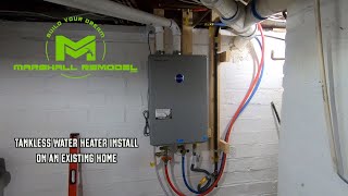 Tankless Water Heater Install  Existing Home [upl. by Andrus892]