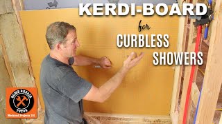 KERDIBOARD Installation Schluter Curbless Shower Part 2 [upl. by Naujtna]