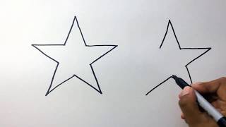 Como hacer Estrellas FACIL 👈⭐⭐How to draw and color stars ⭐⭐ [upl. by Atiuqcir]