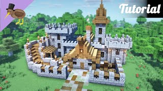 Minecraft How to Build a Small Castle  Survival Base Tutorial [upl. by Nosyrb]