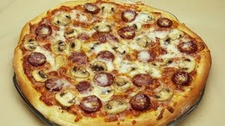 Mushroom Pizza Recipe  Pepperoni Pizza [upl. by Sol]