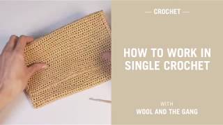 How to work in single crochet with RaRa Raffia  Wool and the Gang [upl. by Ardnalac651]