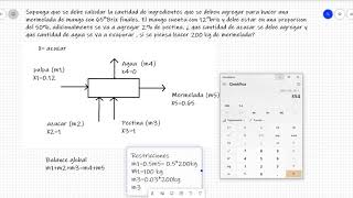 Ejercicios de balance de materia Mermelada [upl. by Akela895]