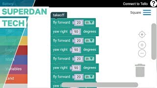 Ryze Tello drone  How to program your Tello with DroneBlocks App [upl. by Ikairik]