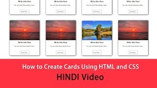 How to Create Cards Design Using HTML and CSS [upl. by Eimaraj]