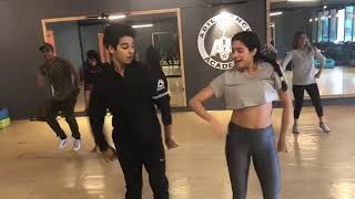 Janhvi Kapoor And Ishaan Khattar Dance Practice For The Song Zingaat For Dhadak [upl. by Zeph204]