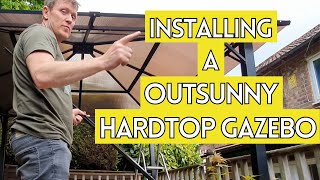 How to install a Hardtop Polycarbonate roof Gazebo in your Garden [upl. by Jahdol]