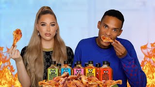 HOT WINGS CHALLENGE AVEC MON CHÉRI  Questions épicées 🥵  Océane [upl. by Hcurob]